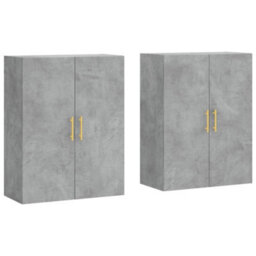Berkfield Wall Mounted Cabinets 2 Pcs Concrete Grey 69.5X34X90 Cm - thumbnail 2