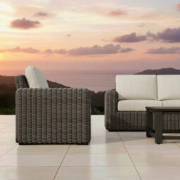 Foremost Salina 4 Piece Wicker Patio Seating Set 5 Seater Sofa Chairs Table Sunbrella Cushions Outdoor Furniture Cover - thumbnail 4