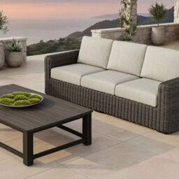 Foremost Salina 4 Piece Wicker Patio Seating Set 5 Seater Sofa Chairs Table Sunbrella Cushions Outdoor Furniture Cover - thumbnail 3