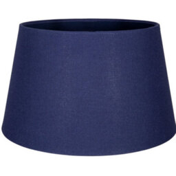 Happy Homewares Traditional 14 Inch Navy Blue Linen Drum Table/pendant Lampshade 60W Maximum - thumbnail 3