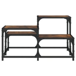 Berkfield Coffee Table Smoked Oak 68X68X40 Cm Engineered Wood - thumbnail 5