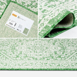 Homeart Outdoor Indoor Rug, Easy Clean, Uv Weather Resistant Rug For Patio, Gardenmedallion Green, Cream,120X170Cm - thumbnail 5