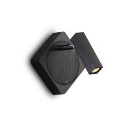Ultra Beam Lighting Ultrabeam Black Wall Mounted Bedroom Reading Light Adjustable 3 Watt 3000K Warm White Led