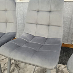 Kosy Koala Dining Chairs Set Of 2 Grey Tufted Chairs Velvet Chairs Seats - thumbnail 3