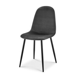 Bravich Ron Velvet Dining Chair - Grey, Set Of 2 - thumbnail 9