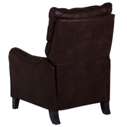 Beliani Recliner Chair Royston With Footrest Faux Leather Dark Brown - thumbnail 7