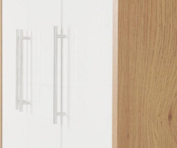 Seconique Seville 3 Door 2 Drawer Wardrobe In Oak And White - thumbnail 6