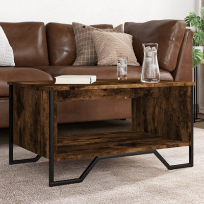 Berkfield Coffee Table Smoked Oak 75X51X40 Cm Engineered Wood - image 1