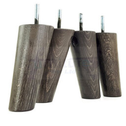 L&F Wood Legs 160mm High Antique Brown Stain Set Of 4 Angled Replacement Furniture Feet Settee Chairs Sofas Footstools M8 - thumbnail 6