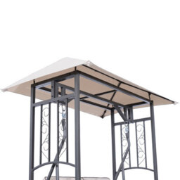 Outsunny Outdoor Garden 2 Seater Canopy Swing Seat Porch Loveseat Hammock Chair - thumbnail 9