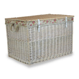 Red Hamper Eh067 Wicker Large White Wash Finish Storage Basket - thumbnail 3