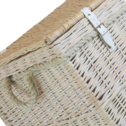 Red Hamper Eh067 Wicker Large White Wash Finish Storage Basket - thumbnail 2