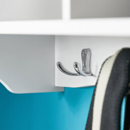 Sobuy Frg48-W, Wall Coat Rack Wall Display Storage Unit With 3 Components 4 Hooks,white,w61Xd15Xh23 - thumbnail 6