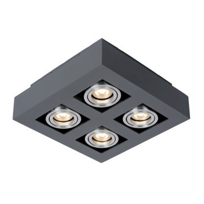 Luminosa Lighting Luminosa Modern Surface Mounted Black Aluminum 4 Light , Gu10