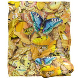 Royce Mcclure Be Unique Silky Butterflies Supersoft Blanket Multicoloured (152Cm X 127Cm) - thumbnail 2