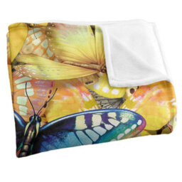 Royce Mcclure Be Unique Silky Butterflies Supersoft Blanket Multicoloured (152Cm X 127Cm) - thumbnail 3