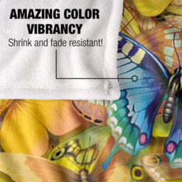 Royce Mcclure Be Unique Silky Butterflies Supersoft Blanket Multicoloured (152Cm X 127Cm) - thumbnail 4