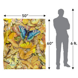 Royce Mcclure Be Unique Silky Butterflies Supersoft Blanket Multicoloured (152Cm X 127Cm) - thumbnail 5