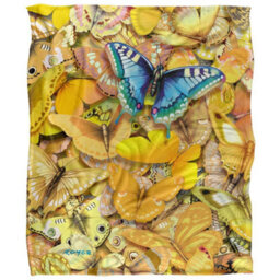 Royce Mcclure Be Unique Silky Butterflies Supersoft Blanket Multicoloured (152Cm X 127Cm) - thumbnail 1