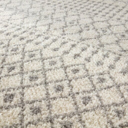 The Rugs Soft Moroccan Diamond Shaggy Rugs And Runners High Pile Ivory And Grey Living Room Kitchen Hallway 1000 - thumbnail 3