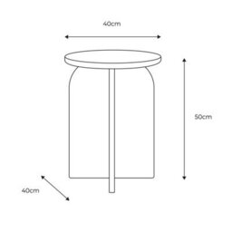 Xample Gallery Amalfi White Marble Side Table - 100% Solid Marble With Soft Curved Edges, Fully Assembled, H50 X W40 X D40Cm - thumbnail 7