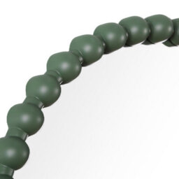 Como - Large Round Beaded Wall Mirror 90Cm Matt Finish - Green - thumbnail 5