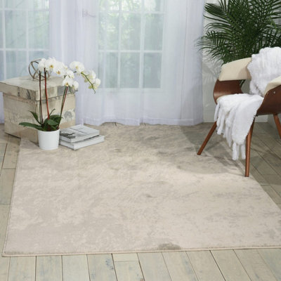 Ivory/grey Abstract Luxurious Modern Easy To Clean Rug For Bedroom & Living Room-160Cm X 221Cm - image 1