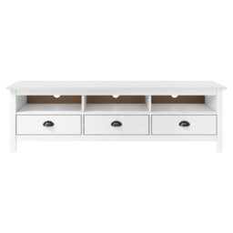 Berkfield Tv Cabinet Hill Range White 158X40X47 Cm Solid Pine Wood - thumbnail 2