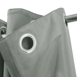 GoodHome Valgreta Grey Velvet Lined Eyelet Curtain (W)167Cm (L)183Cm, Pair - thumbnail 5