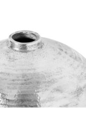 Large Hammered Silver Astral Vase, Modern Artisanal Decor - thumbnail 2