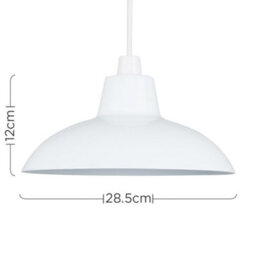 Valuelights Civic Retro Style White Easy Fit Metal Ceiling Light Shade (D)28.8Cm - thumbnail 9