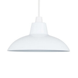 Valuelights Civic Retro Style White Easy Fit Metal Ceiling Light Shade (D)28.8Cm - thumbnail 6