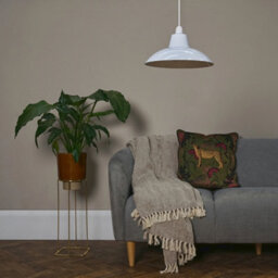 Valuelights Civic Retro Style White Easy Fit Metal Ceiling Light Shade (D)28.8Cm - thumbnail 2