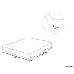 Beliani Fitted Sheet Hofuf Cotton 160 X 200 Cm Turquoise - thumbnail 3