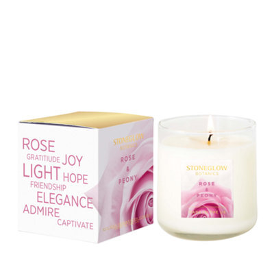 Stoneglow Candles Botanic Tumbler Candle - Rose & Peony - image 1