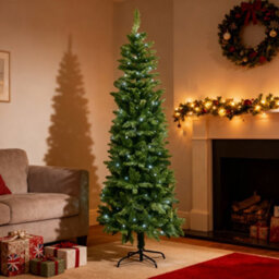 Shatchi 6Ft Prelit Cool White Leds Slim Chrismtmas Tree Cool White Leds - thumbnail 4
