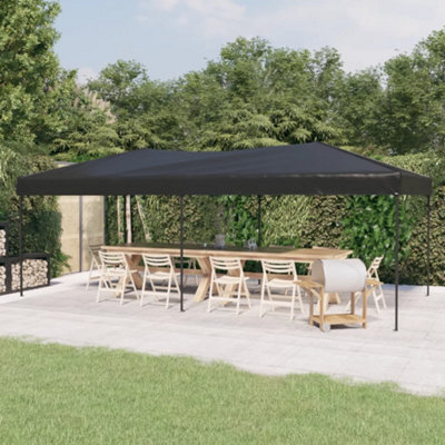 Walplus Folding Party Tent Garden Gazebo Canopy Anthracite 3X6 M - image 1