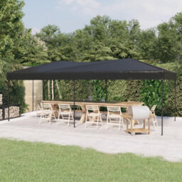 Walplus Folding Party Tent Garden Gazebo Canopy Anthracite 3X6 M - thumbnail 1