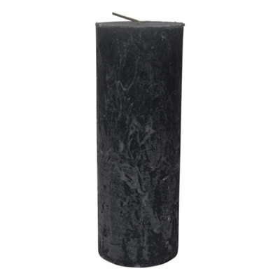 Buttercup Farm Libra Rustica Pillar Candle - Paraffin - L7 X W7 X H19 Cm - Dark Grey - image 1