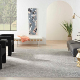 Grey Silver Wool Handmade Luxurious Modern,abstract Rug For Bedroom & Living Room-236Cm X 297Cm - thumbnail 2