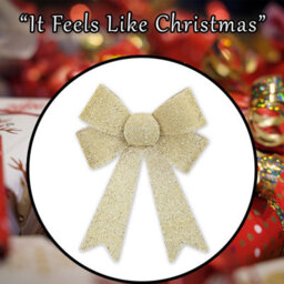 Tinsel Bow Christmas Decoration X 1 37Cm X 49Cm X 13Cm Champagne - thumbnail 7
