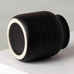 Leaf Ceramic Plant Vase Pot Flower Planter Black 13 X 13 X 14Cm - thumbnail 3