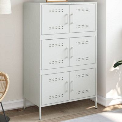 Berkfield Highboard White 68X39X113 Cm Steel - image 1