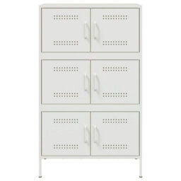 Berkfield Highboard White 68X39X113 Cm Steel - thumbnail 6