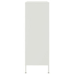 Berkfield Highboard White 68X39X113 Cm Steel - thumbnail 7