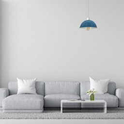2Pack Cyan Blue Lamp Shades With White Inner Light Shade Ceiling Modern Pendant Lampshades For Ceiling Lights Living Room - thumbnail 3