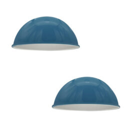 2Pack Cyan Blue Lamp Shades With White Inner Light Shade Ceiling Modern Pendant Lampshades For Ceiling Lights Living Room