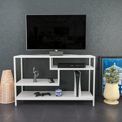 Decorotika Robins Tv Stand Tv Unit Tv Cabinet For Tvs Up To 55 Inches White - image 1