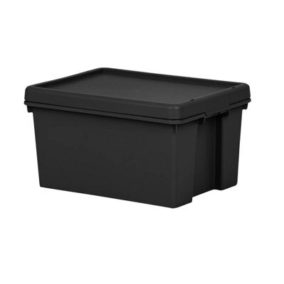 Wham Black Recycled Plastic 16L Storage Box - image 1