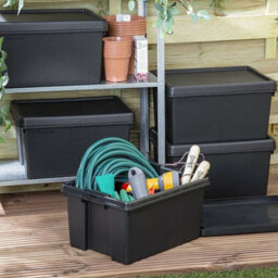 Wham Black Recycled Plastic 16L Storage Box - thumbnail 2